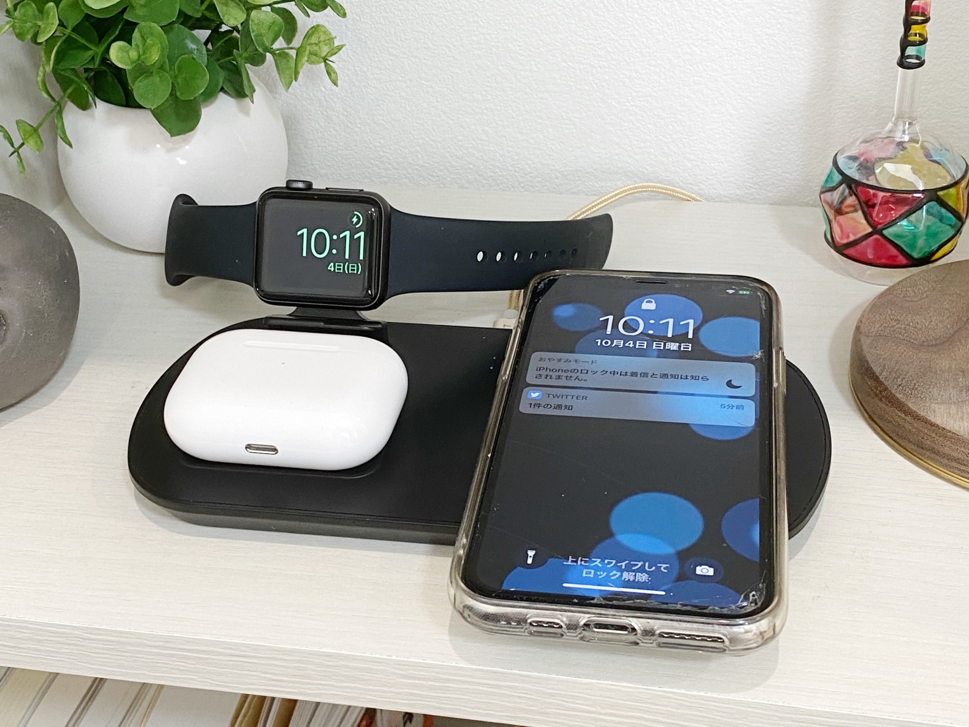 81％以上節約 ワイヤレス充電器 Qi対応 Apple Watch 同時充電 iPhone soaco-farytec.com
